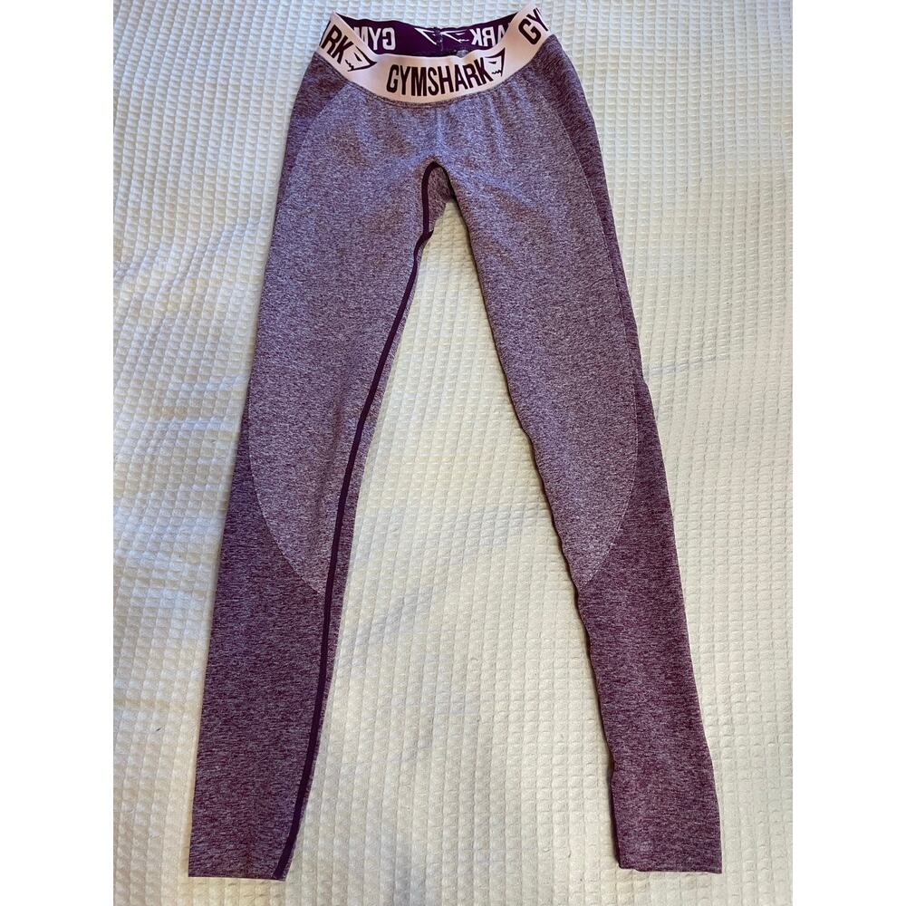 Gymshark Flex Mid Rise Heathered Purple Activewear Leggings/ Gym Tights Size XS - Picture 7 of 11